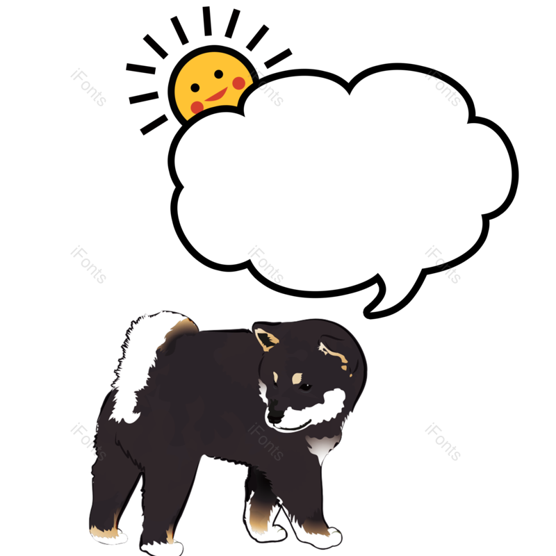 对话框图片,狗狗元素,卡通狗PNG,免抠素材